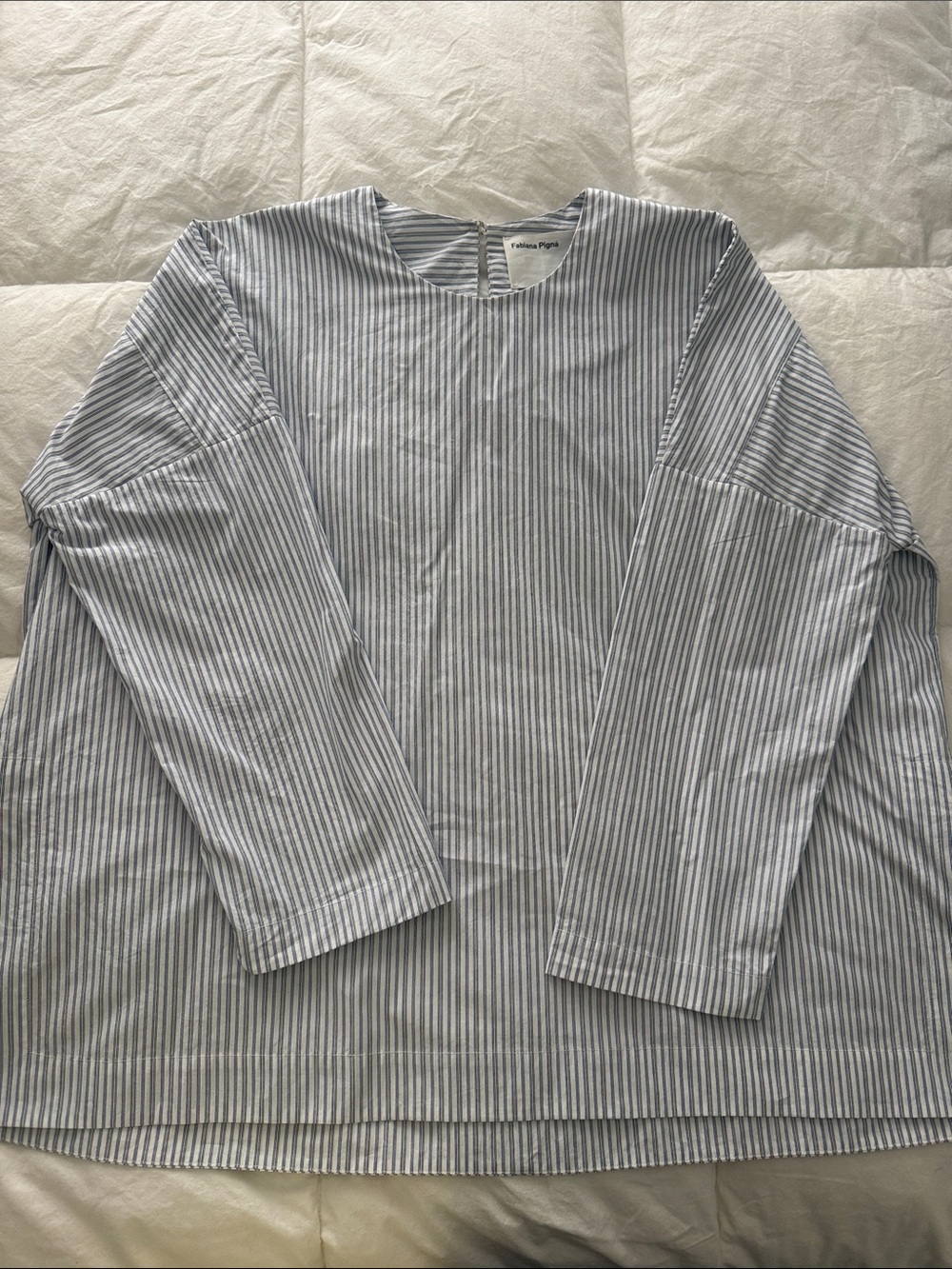 Fabiana Pigna Striped Cotton blouse - Blue/White - Picture 2 of 7